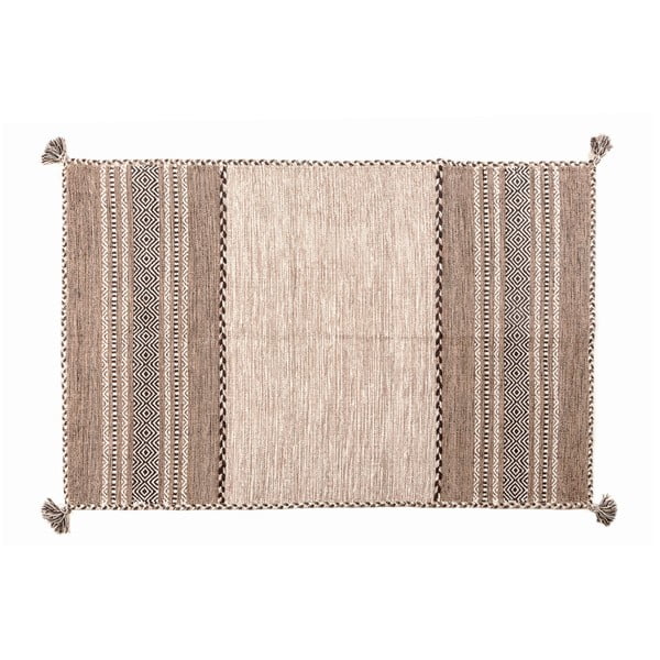 Béžovohnědý ručně tkaný koberec Navaei & Co Kilim Tribal 705, 200 x 140 cm