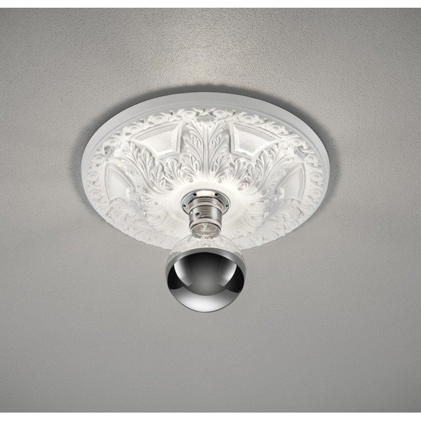 Бяло осветително тяло за таван ø 30 cm Lilly – Trio-image-1