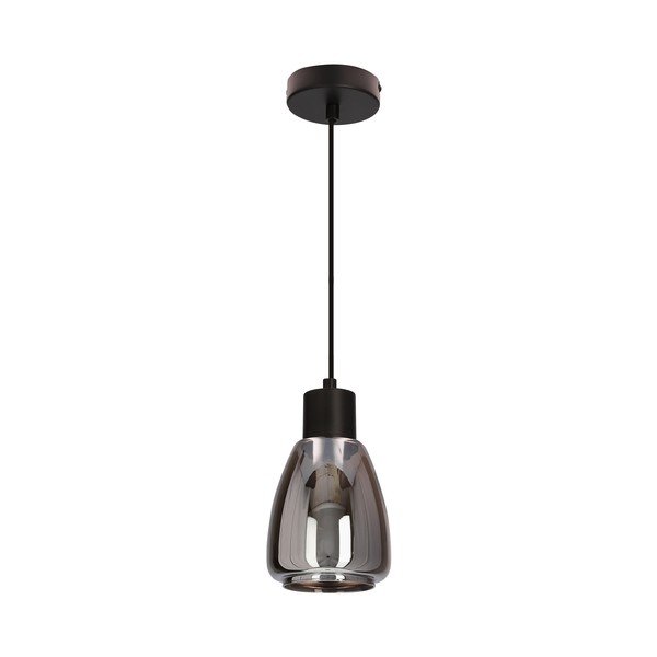Черно висящо осветително тяло със стъклен абажур ø 12 cm Moldo – Candellux Lighting