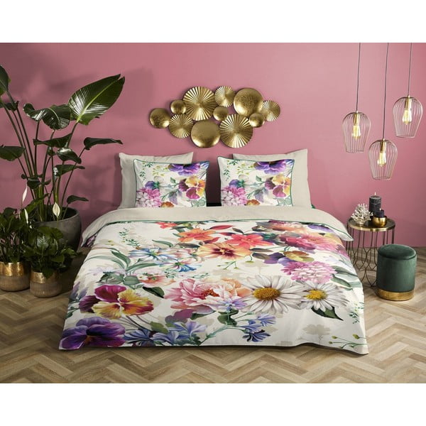 Спално бельо от органичен памук за двойно легло Flower Garden, 200 x 200 cm Organic - Descanso-image-1