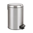 Кошче за боклук с педали в сребристо , 12 л Leman - Wenko
