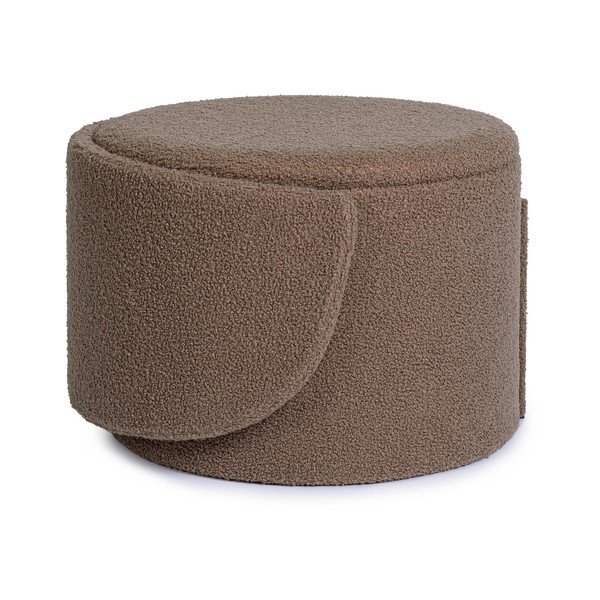 Кафяво-сива табуретка от прежда с примки от букле Anthea – Yes Everyday-image-3