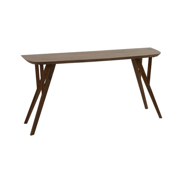 Конзолна маса от масивна акация в тъмно естествен цвят 44x160 cm Quenza – Light & Living