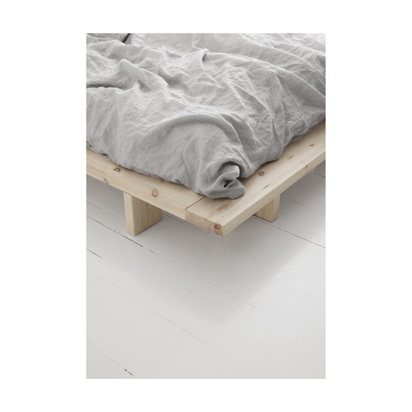Dvoulůžková postel z borovicového dřeva s matrací Karup Design Japan Comfort Mat White/Black, 140 x 200 cm-image-4