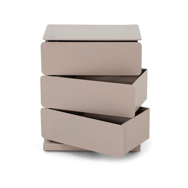 Кафяво-сив метален скрин 37x45x26 cm Joey – Spinder Design-image-3