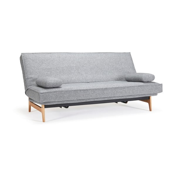 Светлосив разтегателен диван със свалящо се покривало Elegant Twist Granite, 81 x 200 cm Aslak - Innovation