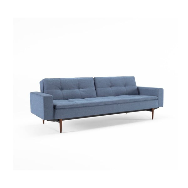 Син разтегателен диван с подлакътници Soft Indigo, 90 x 244 cm Dublexo - Innovation