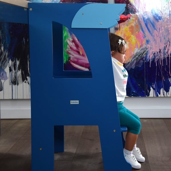 Синя учебна кула Montessori - Rocket Baby-image-4