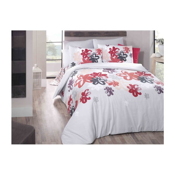 Памучно спално бельо с чаршаф и 2 калъфки за възглавници Casual, 200 x 220 cm - Mijolnir