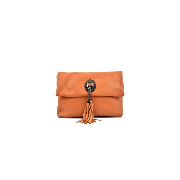 Кафява кожена чанта в цвят коняк Musso - Roberta M