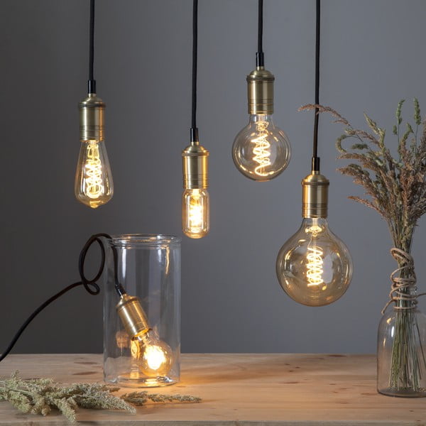 Топла бяла затъмняваща се крушка с нажежаема жичка  E27, 3 W Spiral Filament – Star Trading-image-4