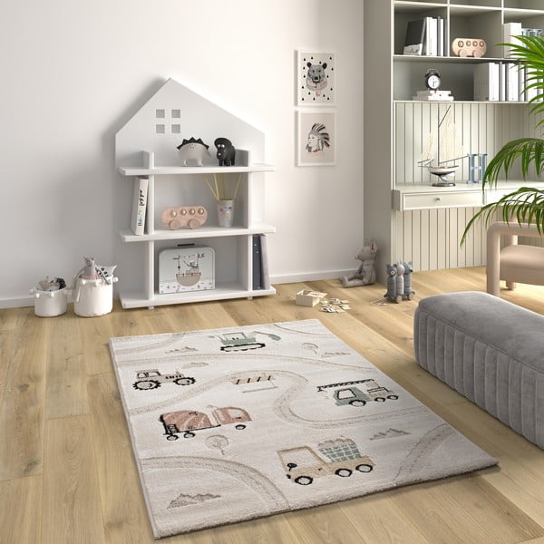 Бежово детско килимче за игра 120x170 cm Clown – Universal-image-1