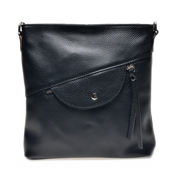 Черна кожена чанта - Renata Corsi