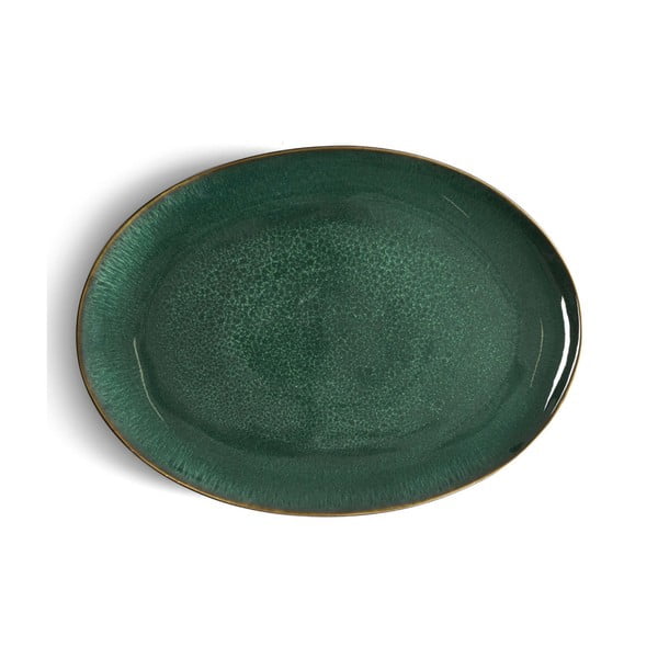 Зелена керамична чиния за сервиране Mensa - Bitz