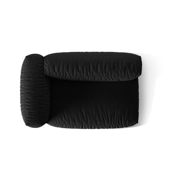 Черен модул за диван (ляв ъгъл) Martina – Micadoni Home-image-4