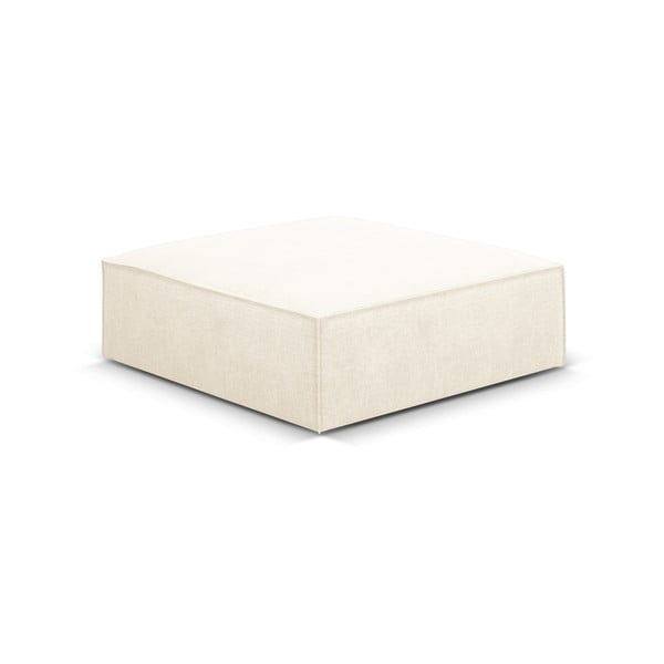 Бяла шенилова табуретка Vanda – Mazzini Sofas-image-2