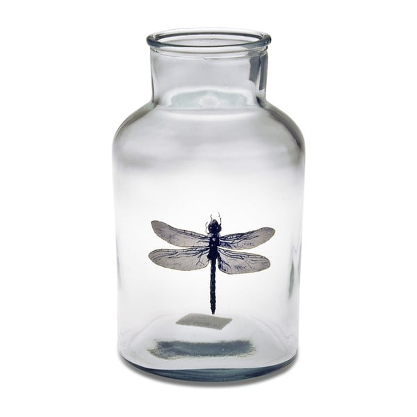 Skleněná váza Interiörhuset Dragonfly, výška 30 cm