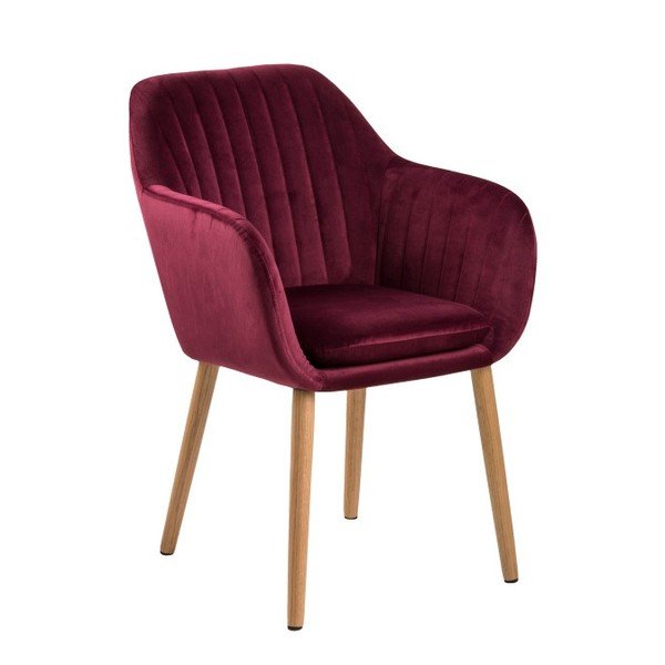 Vínově červená jídelní židle Actona Emilia Vic