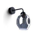 Черна стенна лампа ø 25 cm Garten – Sollux