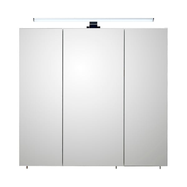 Бял висящ шкаф за баня с огледало 75x70 cm Set 360 - Pelipal