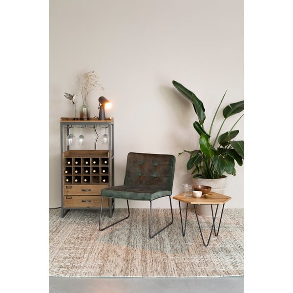 Сива настолна лампа с метален абажур (височина 26,5 cm) Vesper – White Label-image-3