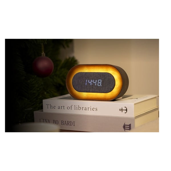 Дигитална аларма Lumos Walnut – Gingko-image-3