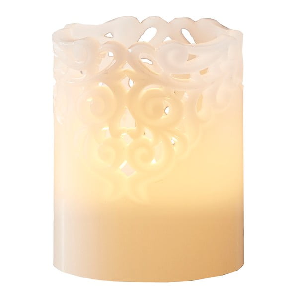 LED свещ от бял восък, височина 10 см Clary - Star Trading
