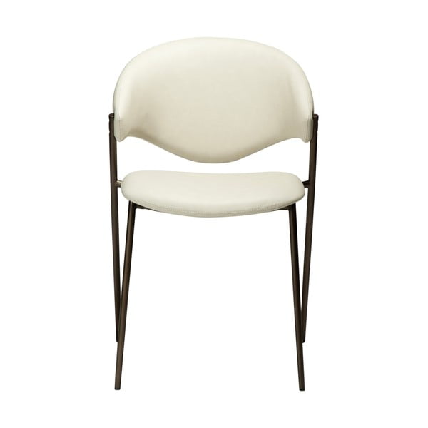 Трапезен стол от имитация на кожа в цвят слонова кост Zone – DAN-FORM Denmark-image-1