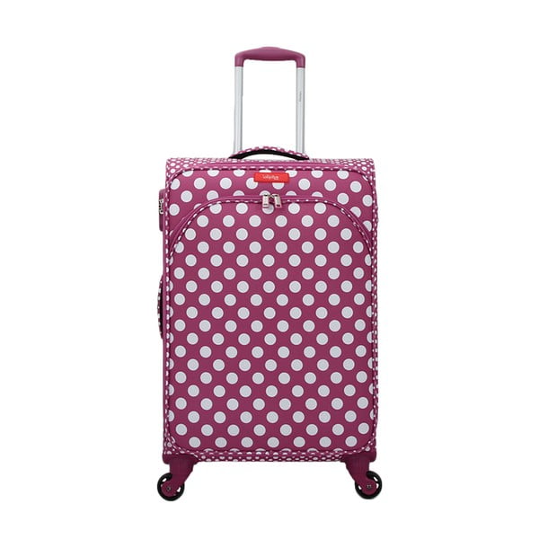 Лилаво-розов багаж с 4 колела Lollipops Jenny, височина 67 cm - LOLLIPOPS