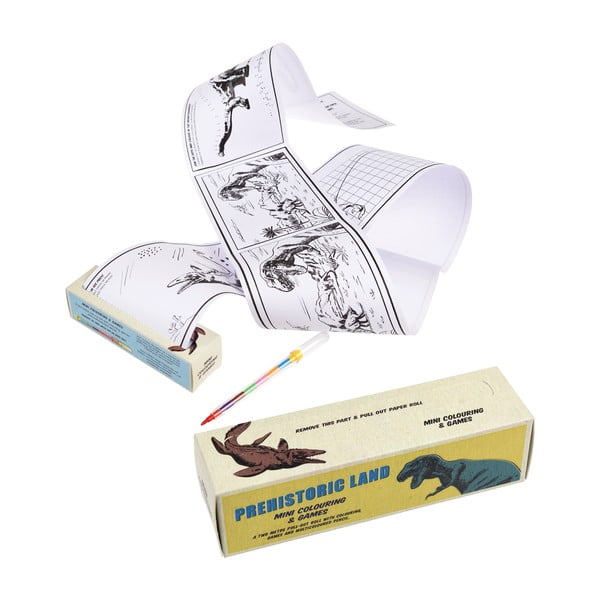 Пътуващ комплект за оцветяване и пъзели за деца Prehistoric Prehistoric Land - Rex London-image-3