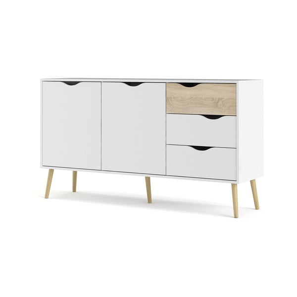 Бял скрин 147x82x39 cm Oslo – Tvilum-image-2