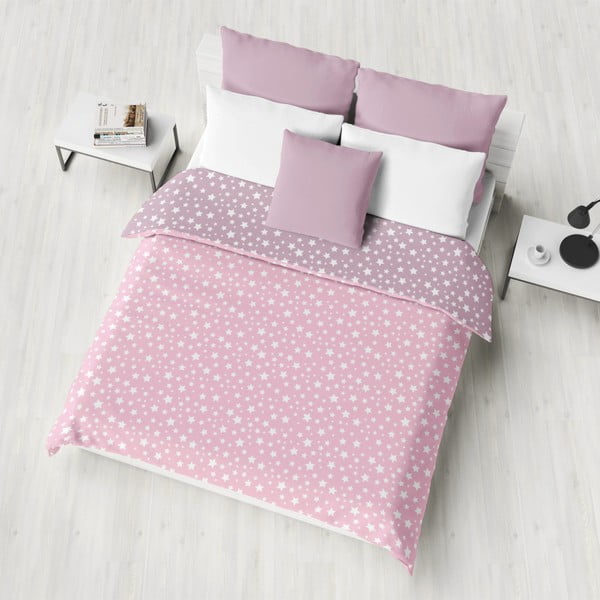 Розова и лилава лека ватирана покривка за легло Cassie Puro, 200 x 220 cm - Kate Louise