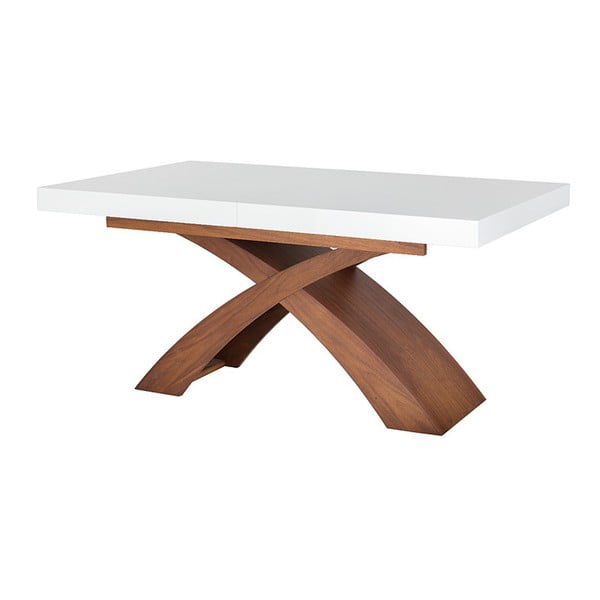 Rozkládací jídelní stůl s bílou deskou Durbas Style Galaxy, 160 x 100 cm