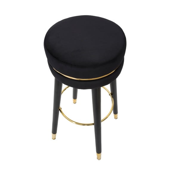 Черен/в златист цвят тапициран бар стол (височина на седалката 74 cm) Paris – Mauro Ferretti-image-2