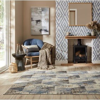 Синьо-бежов килим 120x170 cm Marly – Flair Rugs