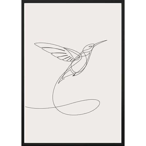 Плакат за стена в рамка SKETCHLINE/HUMMINGBIRD, 40 x 50 cm Sketchline Hummingbird - DecoKing