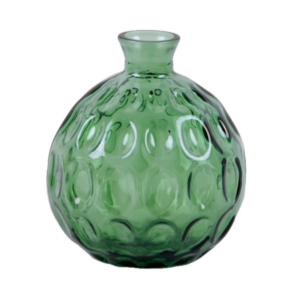 Зелена ваза от рециклирано стъкло Dune, височина 18 cm - Ego Dekor