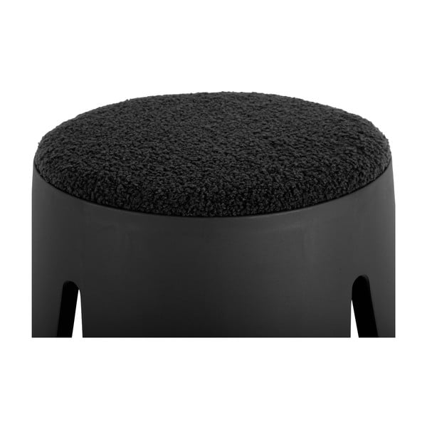 Черна пластмасова табуретка Savor - Leitmotiv-image-1