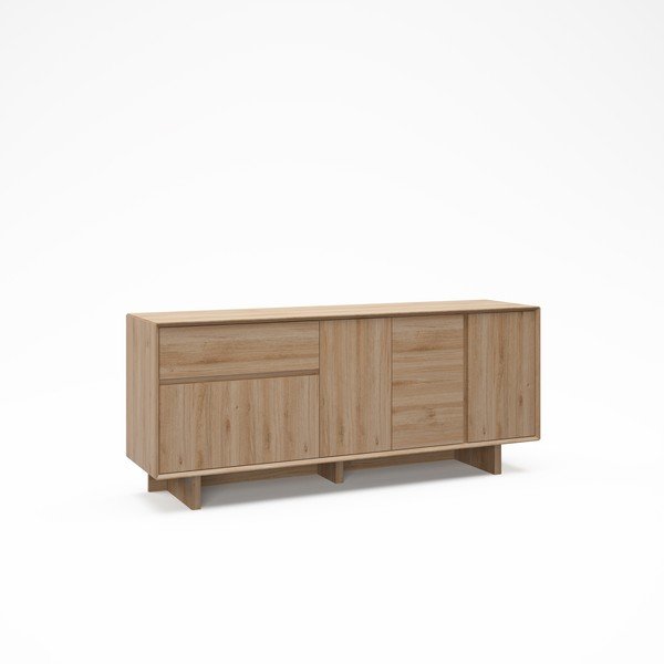 Скрин от дъбов декор  в естествен цвят 180x76x45 cm Carpi – Marckeric-image-2