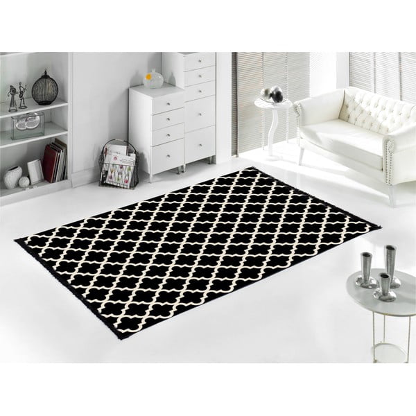 Черно-бял двустранен килим Madalyon, 80 x 150 cm - Cihan Bilisim Tekstil