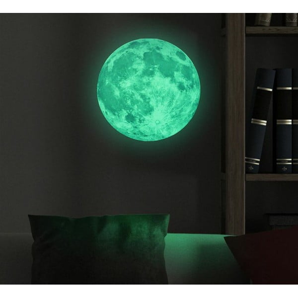 Детски стикер за стена Real Moon, ⌀ 30 cm - Ambiance-image-1