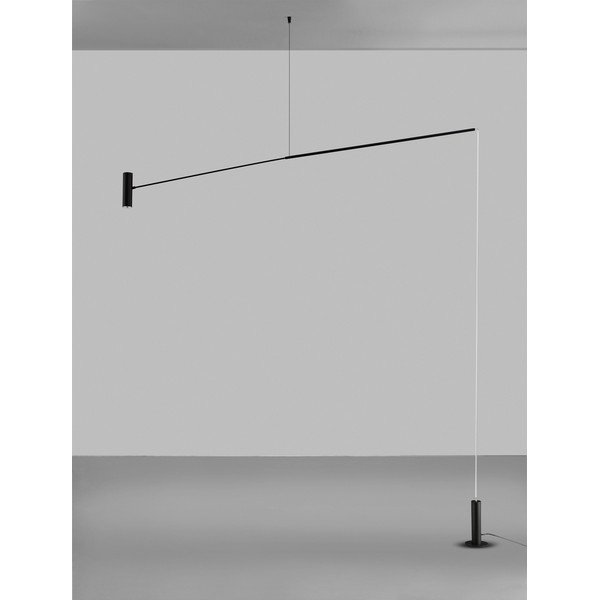 Матово черно метална LED подова лампа (височина 250 cm) Voice – Nova Luce-image-3