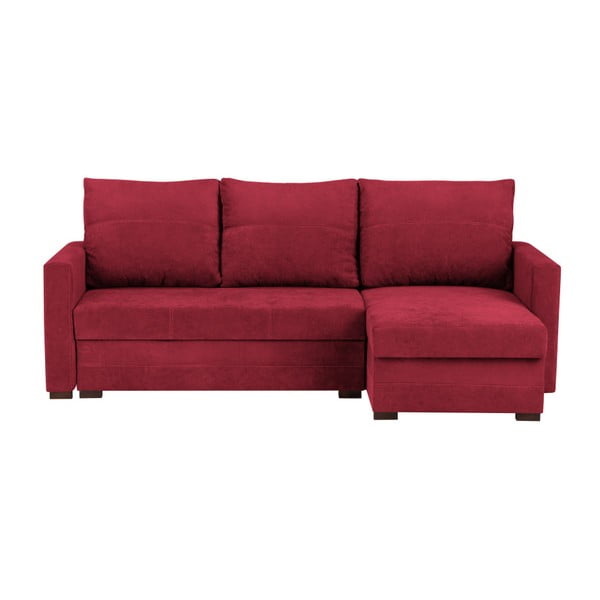 Червен променлив ъглов разтегателен диван с място за съхранение Andy - Melart