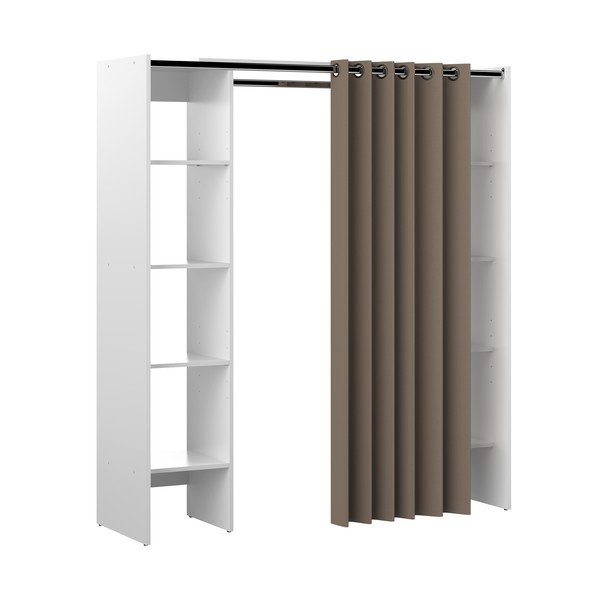 Отворен гардероб в светлокафяво-бяло 185x182 cm Tom - TemaHome-image-2