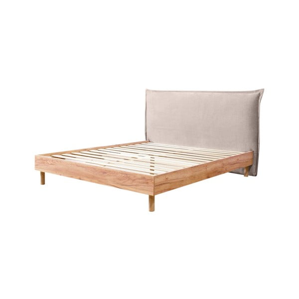 Бежово/естествено двойно легло с решетка 160x200 cm Charlie - Bobochic Paris