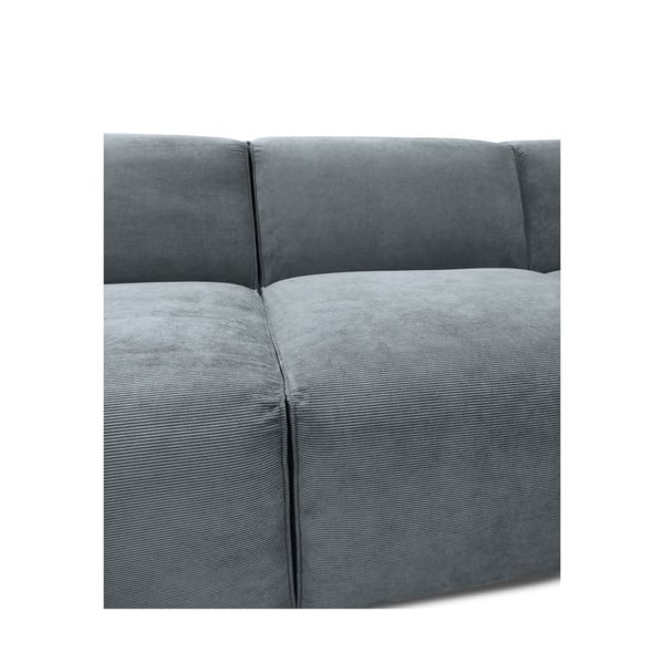 Сив ъглов диван от рипсено кадифе (десен ъгъл) Sting – Scandic-image-1