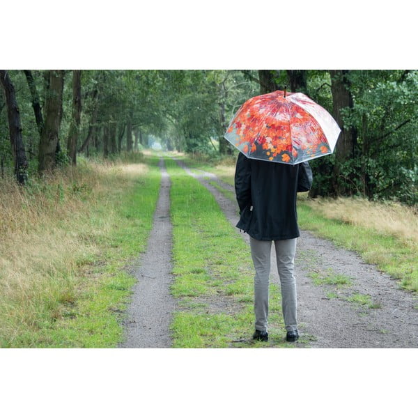 Прозрачен чадър Ambiance Birdcage Fall Leaves, ⌀ 93 cm - Esschert Design-image-3