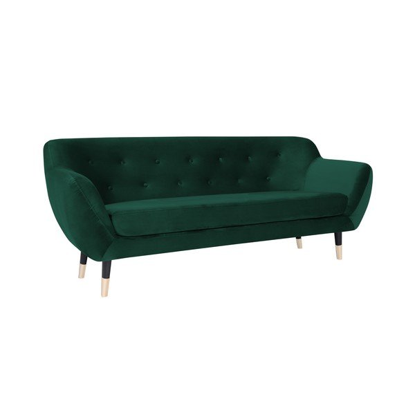 Зелен диван с черни крачета Mazzini Sofas Amelie, 188 cm-image-2
