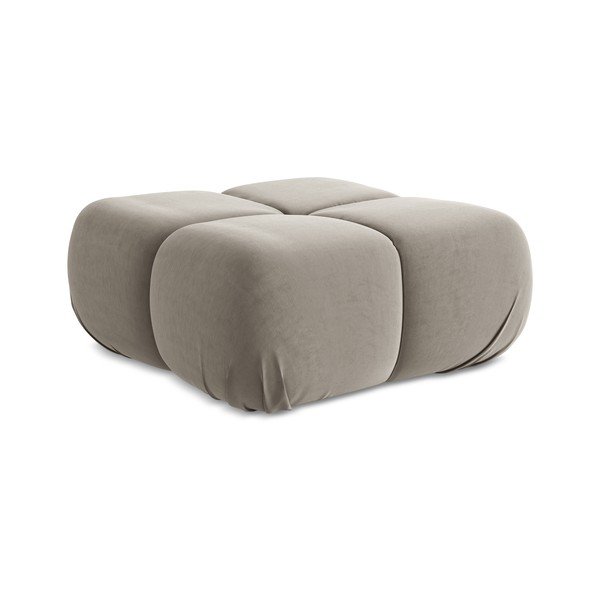 Бежова кадифена модулна табуретка Lokua – Makamii-image-1