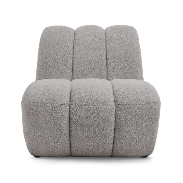 Светлосиво кресло от прежда с примки от букле Janissaire – Bobochic Paris-image-3